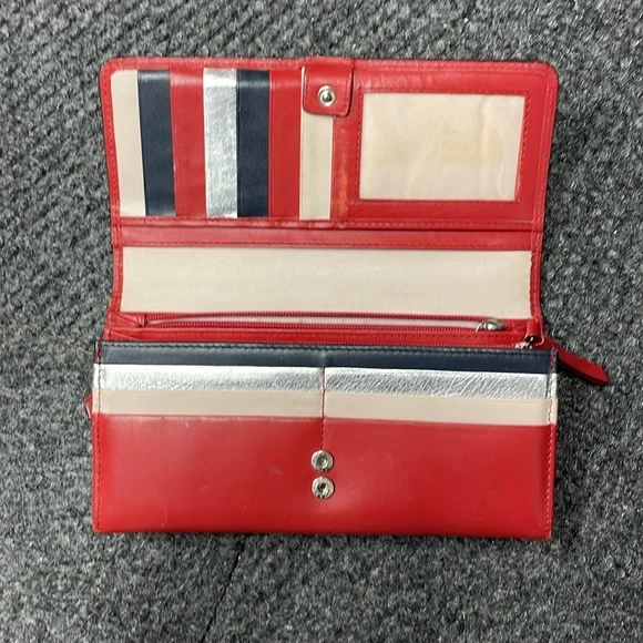 Radley London wallet maroon red Scottie dog puppy trifold English - Picture 6 of 9